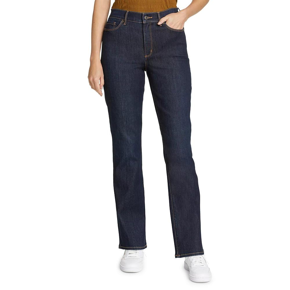 Eddie Bauer Women's Voyager High-Rise Bootcut Jeans - Classic Fit Stretch Denim Pants for Hiking, Travel & Everyday Comfort