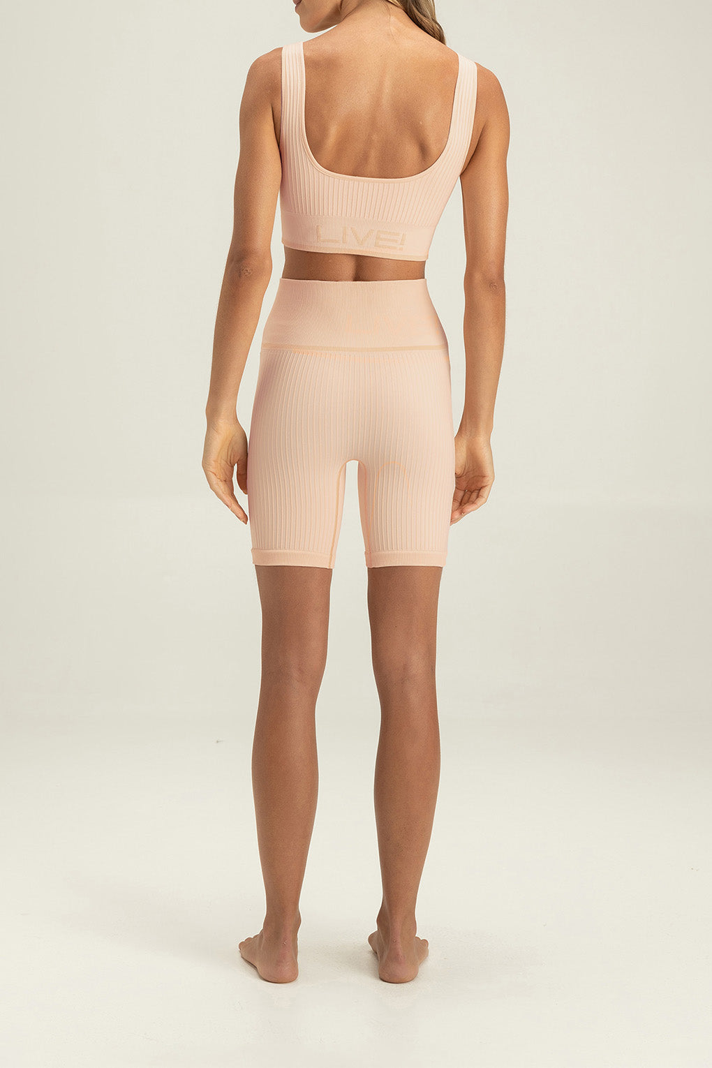 Seamless Rib Shorts for Women - High Waist Yoga Shorts with Pockets - Perfect for Workout, Running, Yoga & Lounge Wear