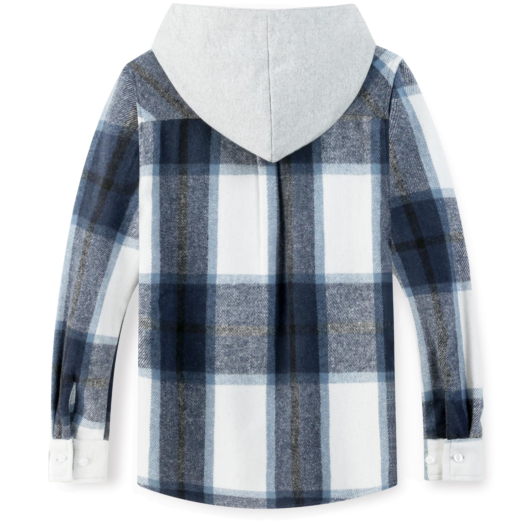 Boys & Girls Casual Flannel Plaid Hoodies - Spring Fashion Long Sleeve Button Down Shirts, Lightweight Jacket Coats for Kids - Perfect for School, Outdoor Play & Family Outings