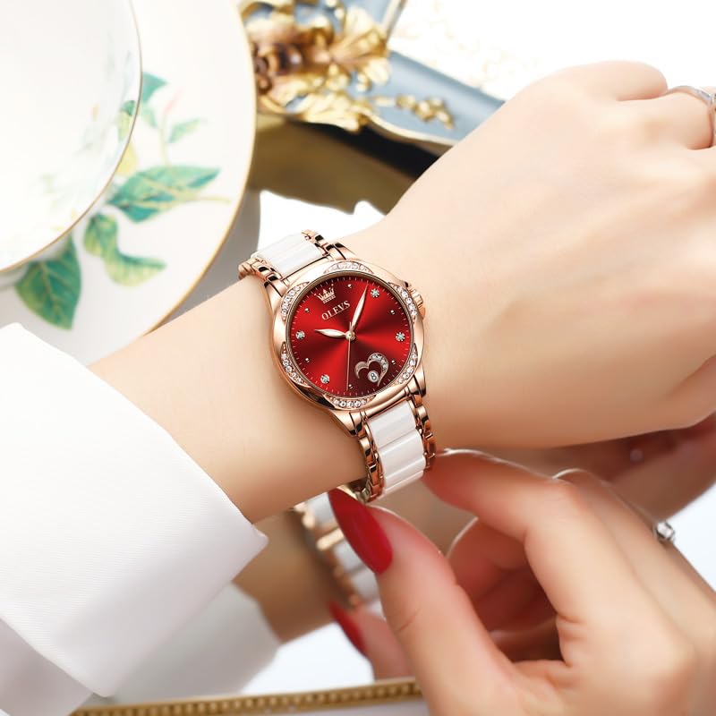 OLEVS Automatic Women's Watch - Rose Gold Luxury Self-Winding Timepiece for Women | Perfect for Business, Formal Events & Everyday Wear