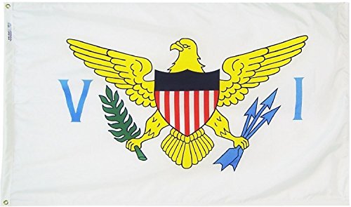 5'x8' US Virgin Islands Nylon Flag - Durable Outdoor & Indoor State Flags for Parades, Schools, Government Buildings