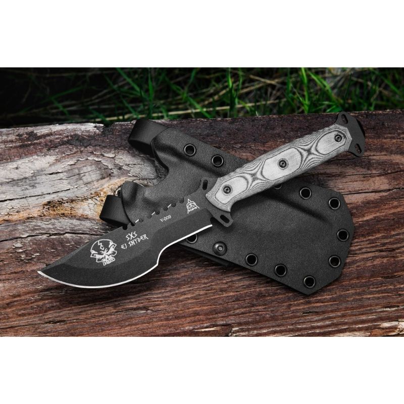 TOPS Knives Skullcrusher's Xtreme Sidekick Tactical Fixed Blade Knife - Outdoor Survival, Hunting, Camping & EDC Utility Knife for Adventurers