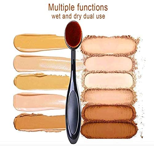 Zirak Oval Foundation Brush - Toothbrush Shape Concealer Makeup Brush for Flawless Base | Perfect for Liquid & Cream Foundations, Contouring & Blending