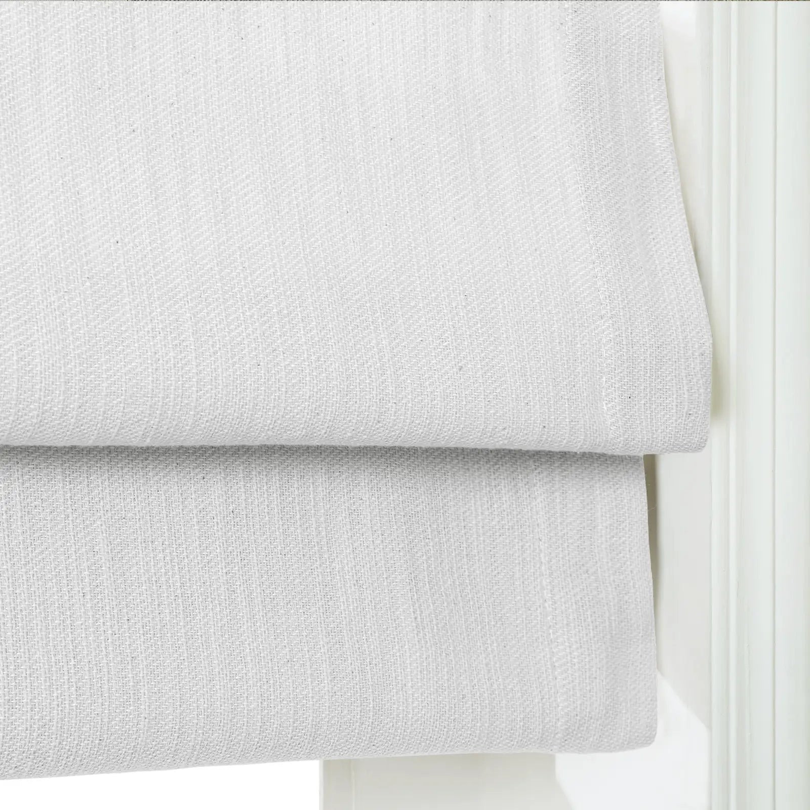 Cloe Cotton Blend Cordless Roman Shade - Blackout Window Treatment for Bedroom & Living Room - Plus Size Home Decor