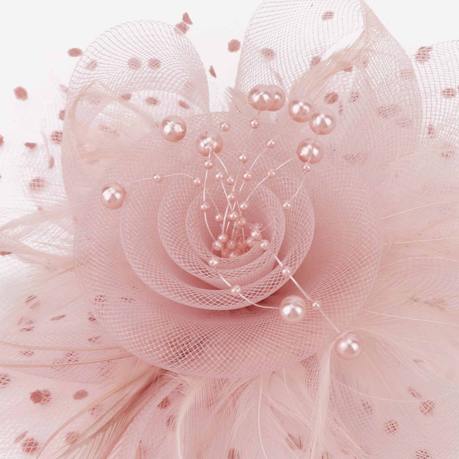 Elegant Women's Kentucky Derby Fascinator Hats with Flower, Headband & Clip - Tea Party Headwear for Women & Girls - Perfect for Weddings, Races & Special Occasions
