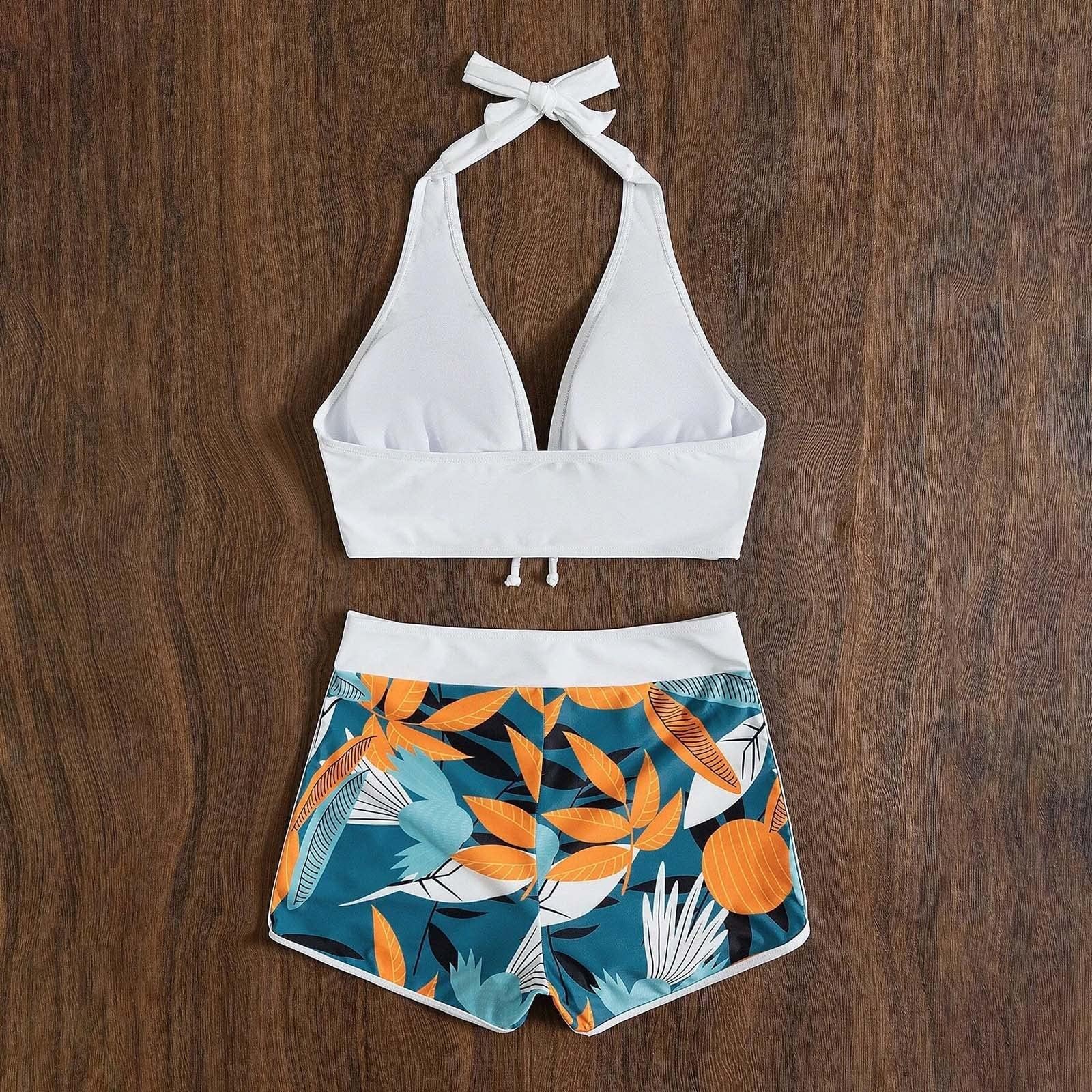 Women's High Waist Bikini Set - Sexy Cross Sling 2 Piece Swimsuit with Split Design | Perfect for Beach Vacations, Pool Parties & Summer Getaways