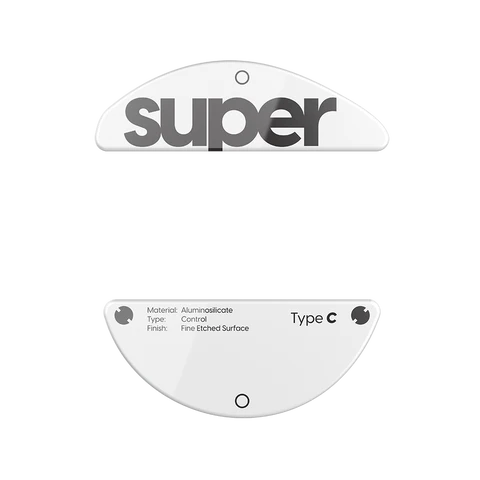 Pulsar Superglide 2 (Type C) Glass Mouse Skates - Compatible with Pulsar X3 LHD Series Gaming Mice | Smooth Gliding for FPS, MOBA & Esports Gaming