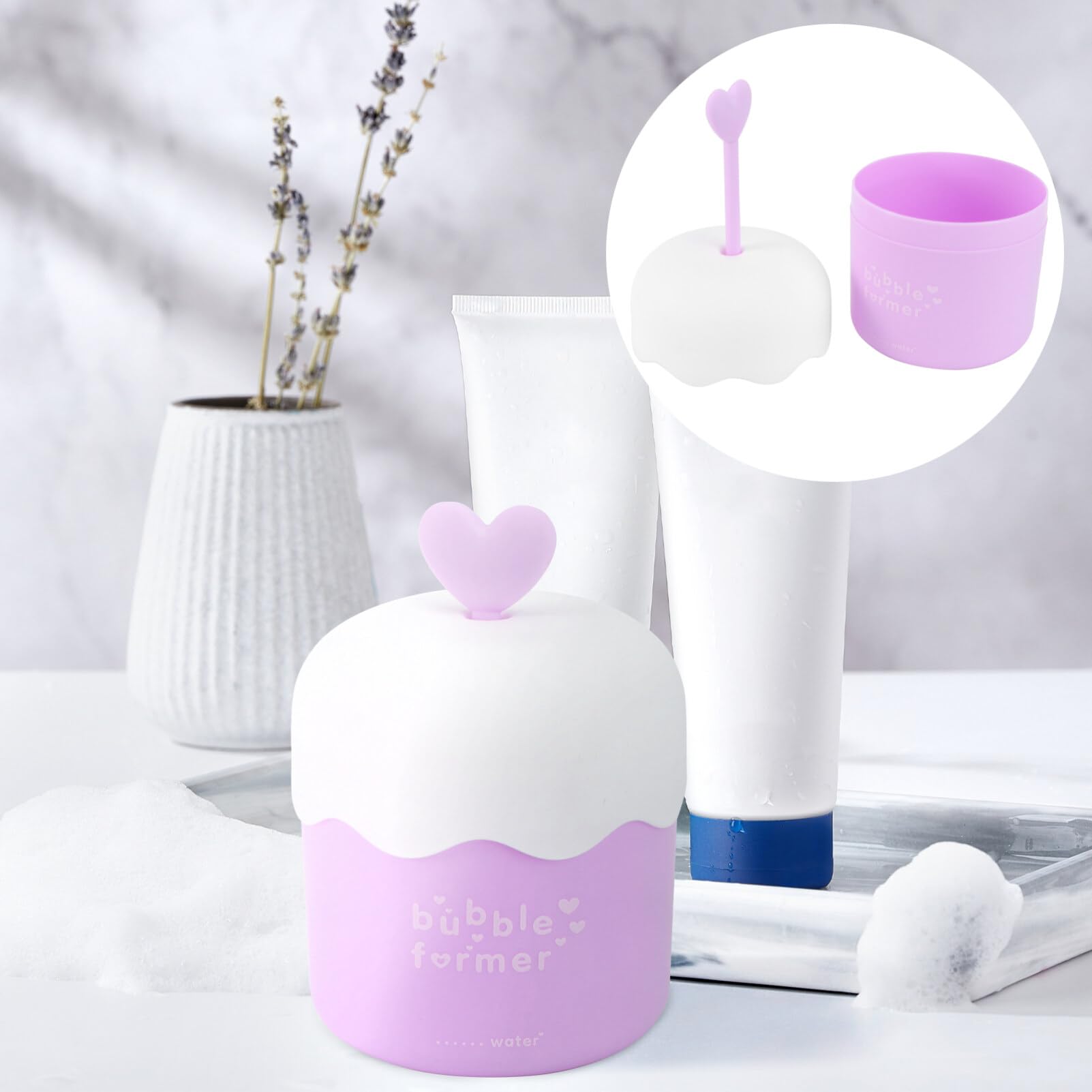 Cabilock Facial Bubble Maker - Purple Foam Cup for Face Wash, Bubble Foamer Device for Deep Cleansing & Gentle Exfoliation | Perfect for Daily Skincare Routine & Spa Treatments