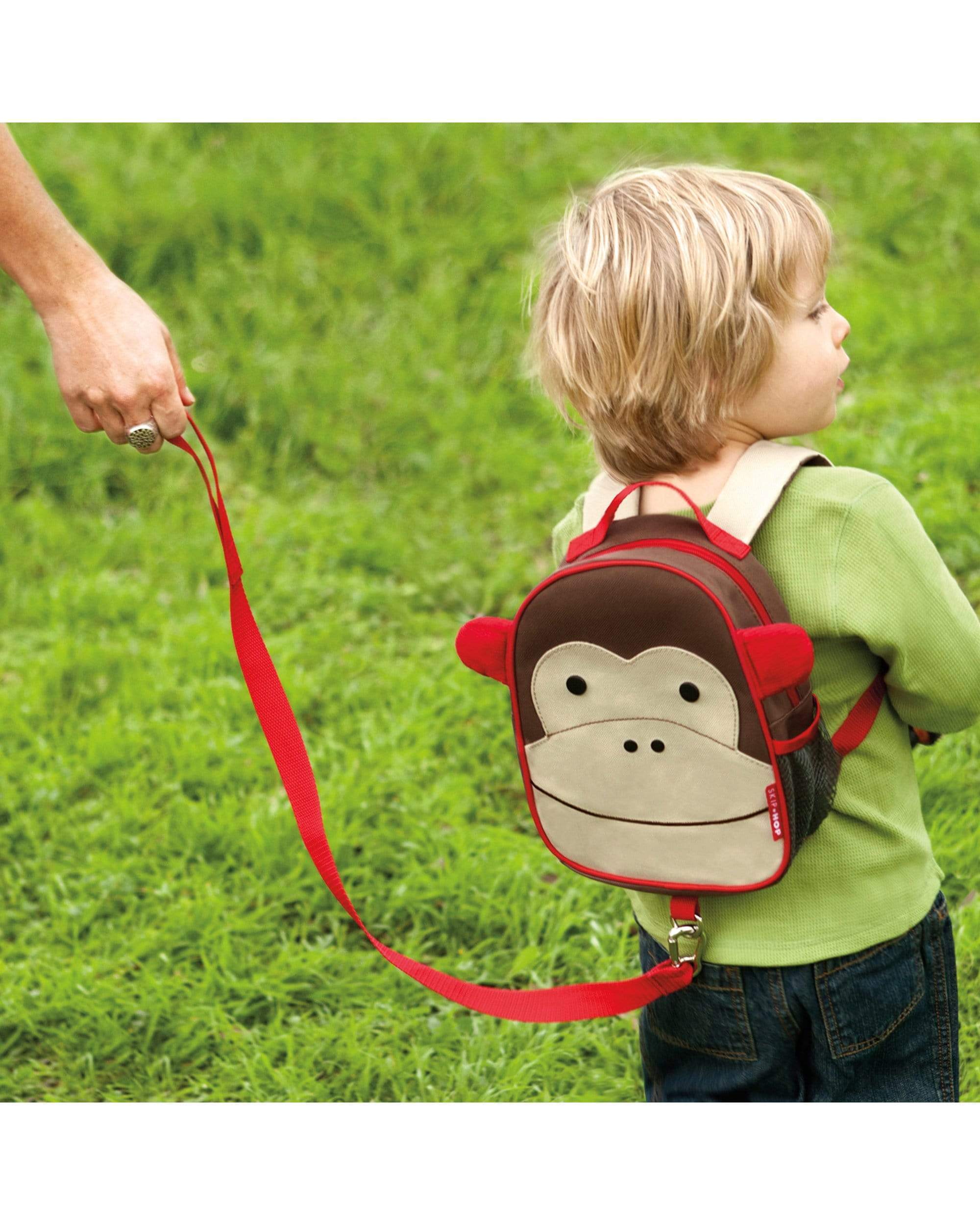 Skip Hop Zoo Mini Backpack with Safety Harness for Toddlers - Cute Animal-Themed Kids Travel Bag for Daycare, Preschool & Outdoor Adventures