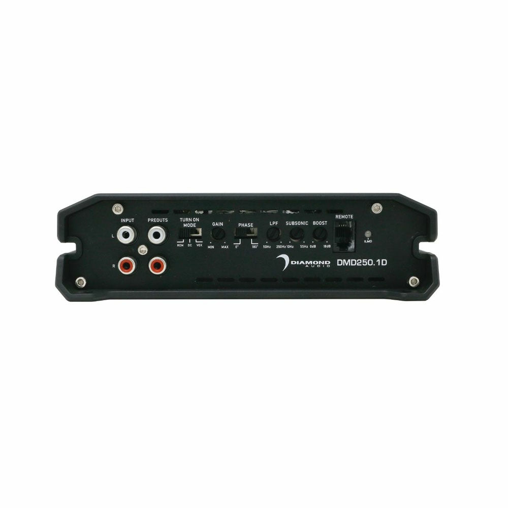 Diamond Audio DMD250.1D 500W Peak (250W RMS) Monoblock Car Amplifier - 1 Channel Digital Amp for Car Audio System | Perfect for Subwoofers & High-Performance Sound Systems