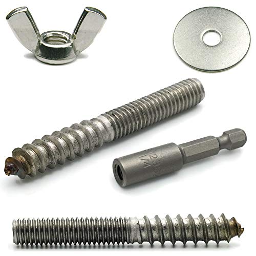 Stainless Steel Hurricane Shutter Hardware Kit - 31 Piece Set with Hanger Bolts, Nuts, Washers & Drill Bit | Storm Protection for Windows & Doors | Home Safety During Extreme Weather