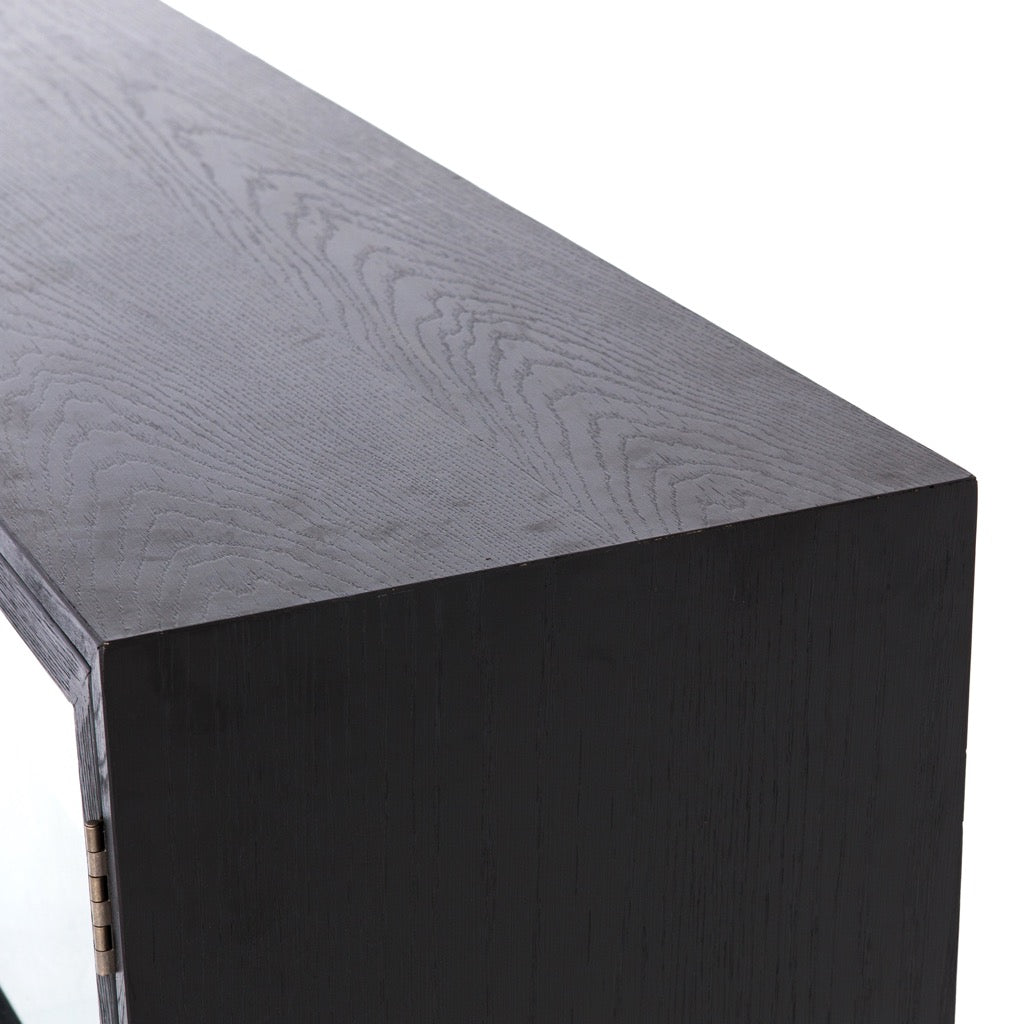 Millie Sideboard - Drifted Matte Black Finish - Modern TV Stand, Entryway Console, or Living Room Storage Cabinet