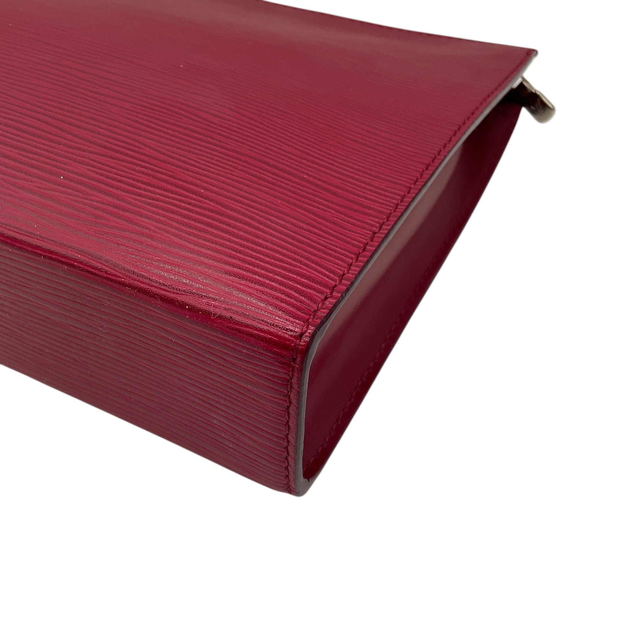 Authentic Louis Vuitton Fuchsia Epi Leather Pochette Toilette 26 Clutch Bag - Luxury Evening Purse for Women, Perfect for Parties & Special Occasions