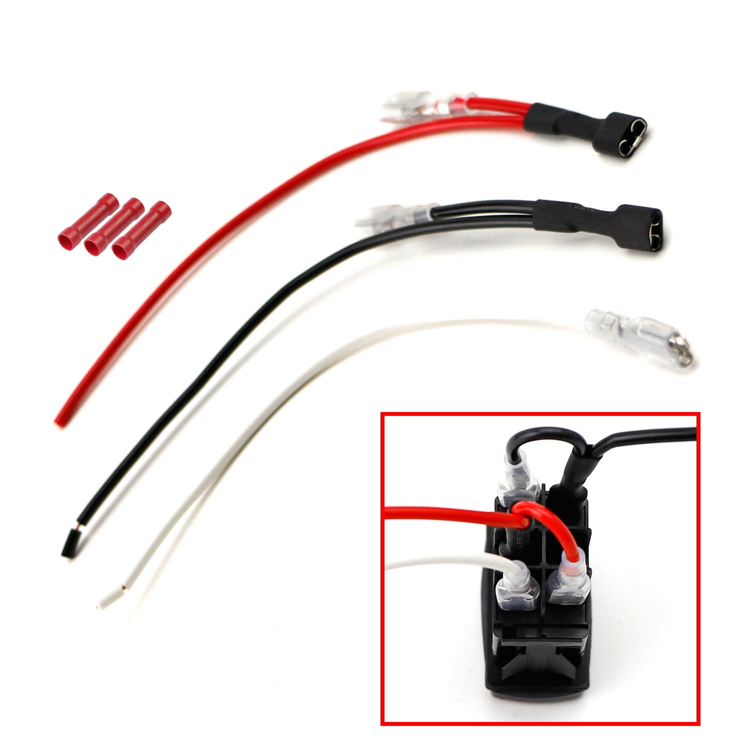 3pc Simple Jumper Wire Kit for 5 Pin Rocker Switch - Easy Connection Kit for DIY Electronics, Automotive Wiring & Home Appliance Repair
