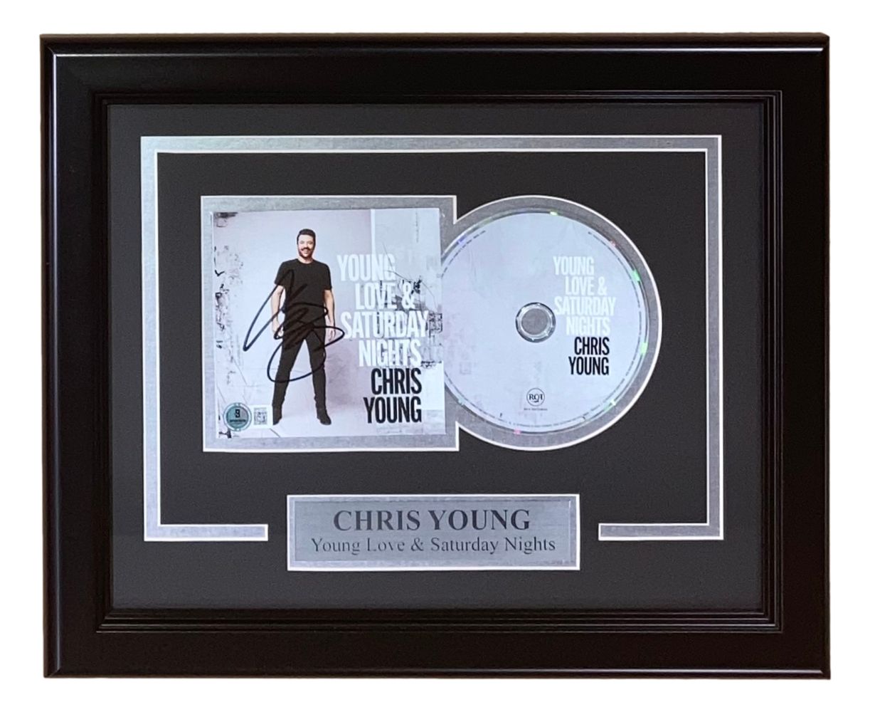 Chris Young Signed Framed Young Love & Saturday Nights CD Booklet - Authentic Collectible Memorabilia for Country Music Fans | Perfect for Home Decor, Man Cave, or Gift for Music Lovers