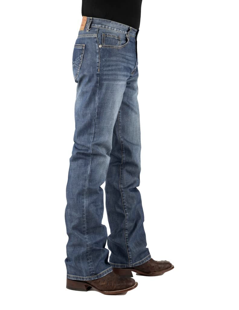 Stetson 1312 Modern Fit Blue Jeans for Men - Size 30x31 - Comfortable Slim Straight Denim Pants for Casual Wear & Everyday Outfits