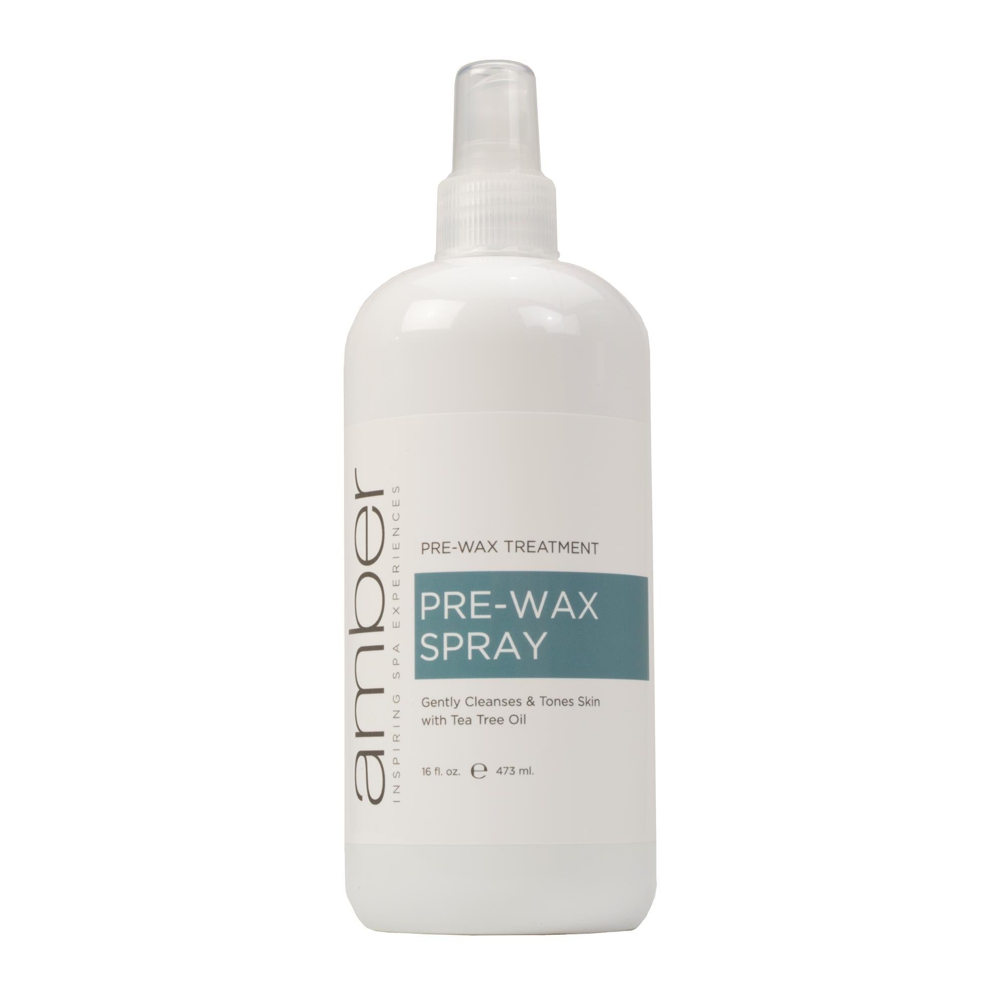 Amber Pre Wax Spray for Hair Removal - 16 oz Bottle | Painless Waxing Solution for Smooth Skin at Home & Salon Use