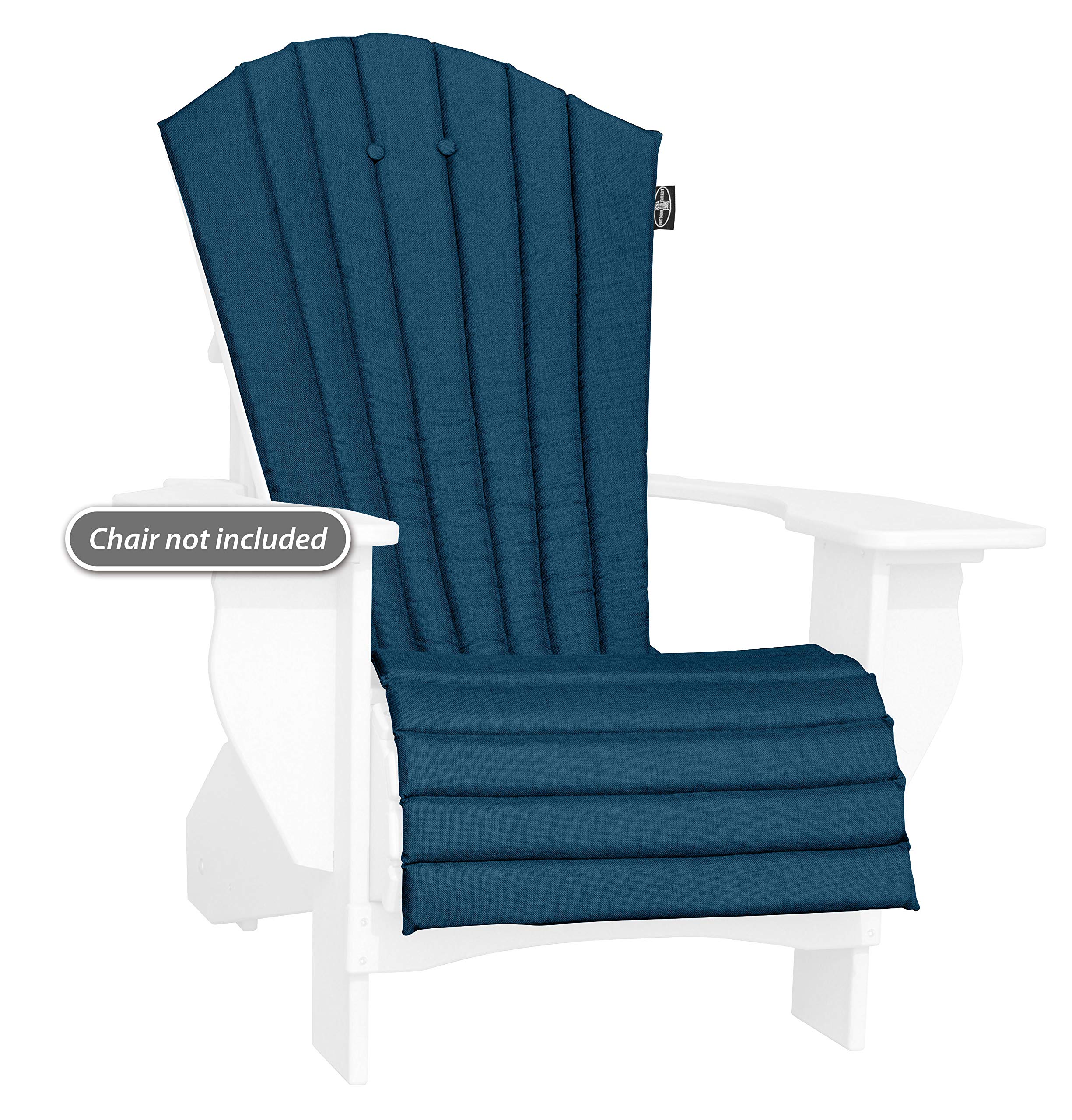 **All-Weather Patio Chair Cushion - Quick-Dry Olefin Fabric, Waterproof & UV-Resistant - Perfect for Adirondack Chairs (Sailor Blue) - Ideal for Outdoor Lounging, Poolside Relaxation & Garden Seating**