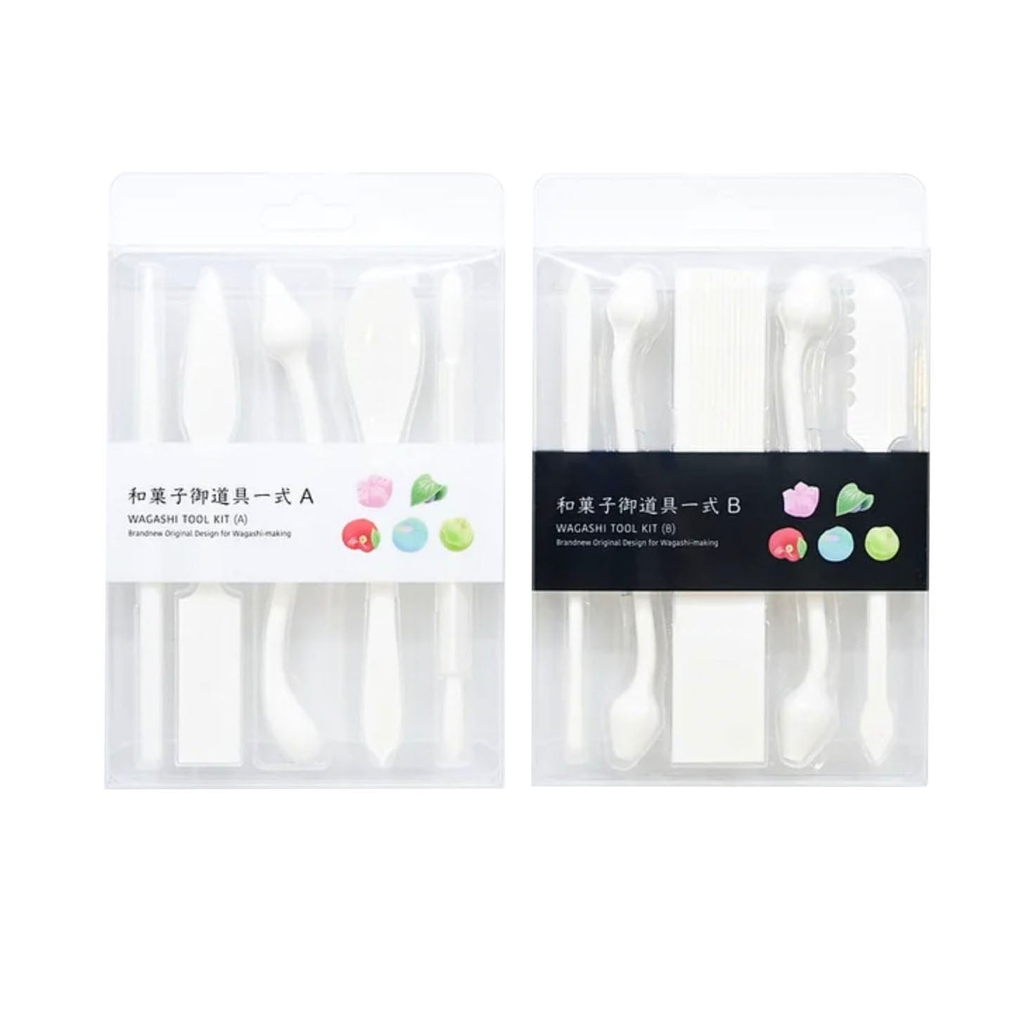 KADO ICHIKA Basic Wagashi Plastic Tool Set for Japanese Dessert Making - Traditional Mochi & Dango Mold Kit for Home Baking and Tea Ceremony Preparation