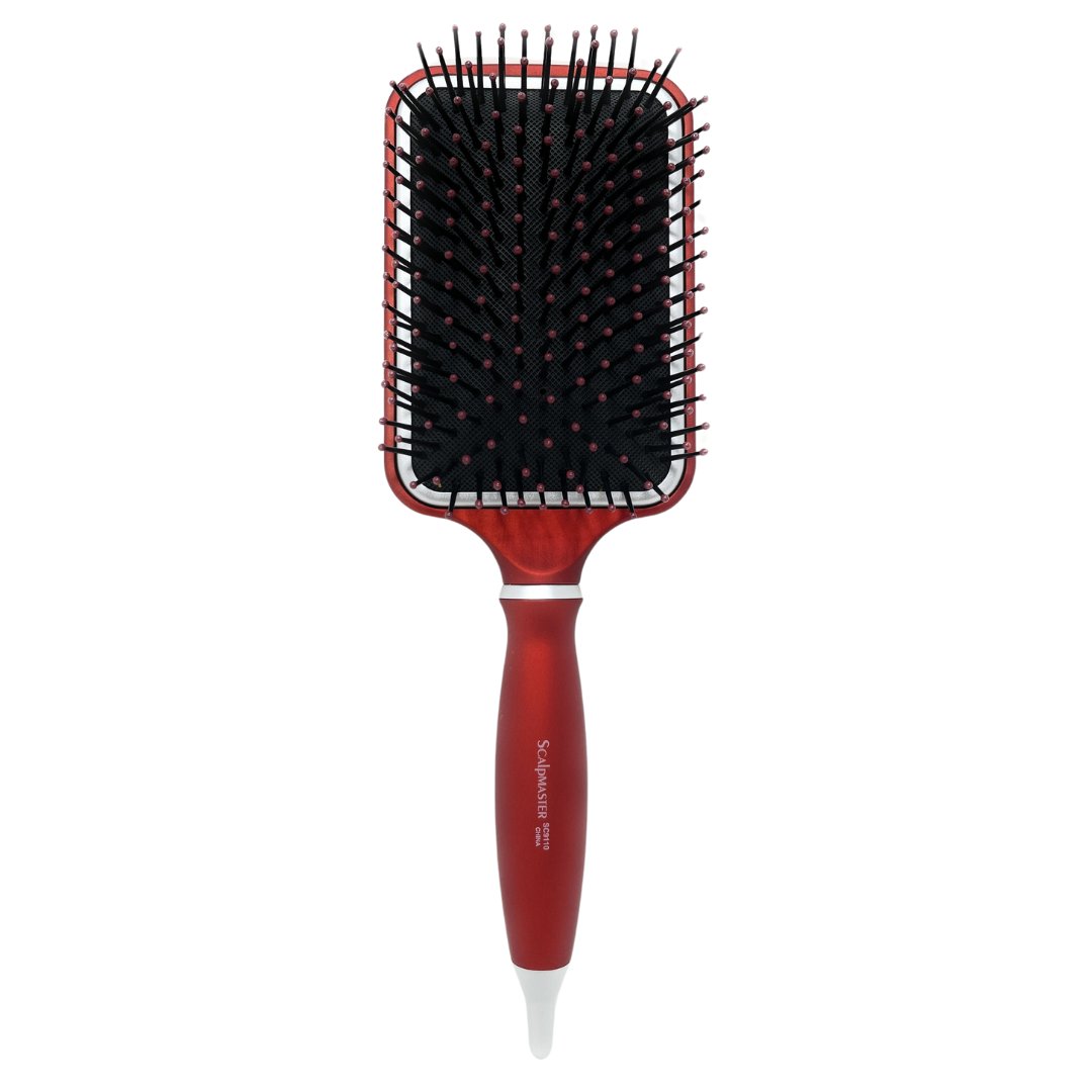 Scalpmaster 13 Row Ball Tip Cushion Paddle Hair Brush for Detangling & Styling - Gentle Scalp Massage for Wet & Dry Hair - Perfect for Home & Salon Use