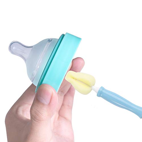 Kisangel 360-Degree Silicone Baby Bottle Cleaning Brush - Safe & Durable for Infant Feeding Bottles, Pacifiers, and Small Accessories - Perfect for Nursery, Travel, and Daily Use