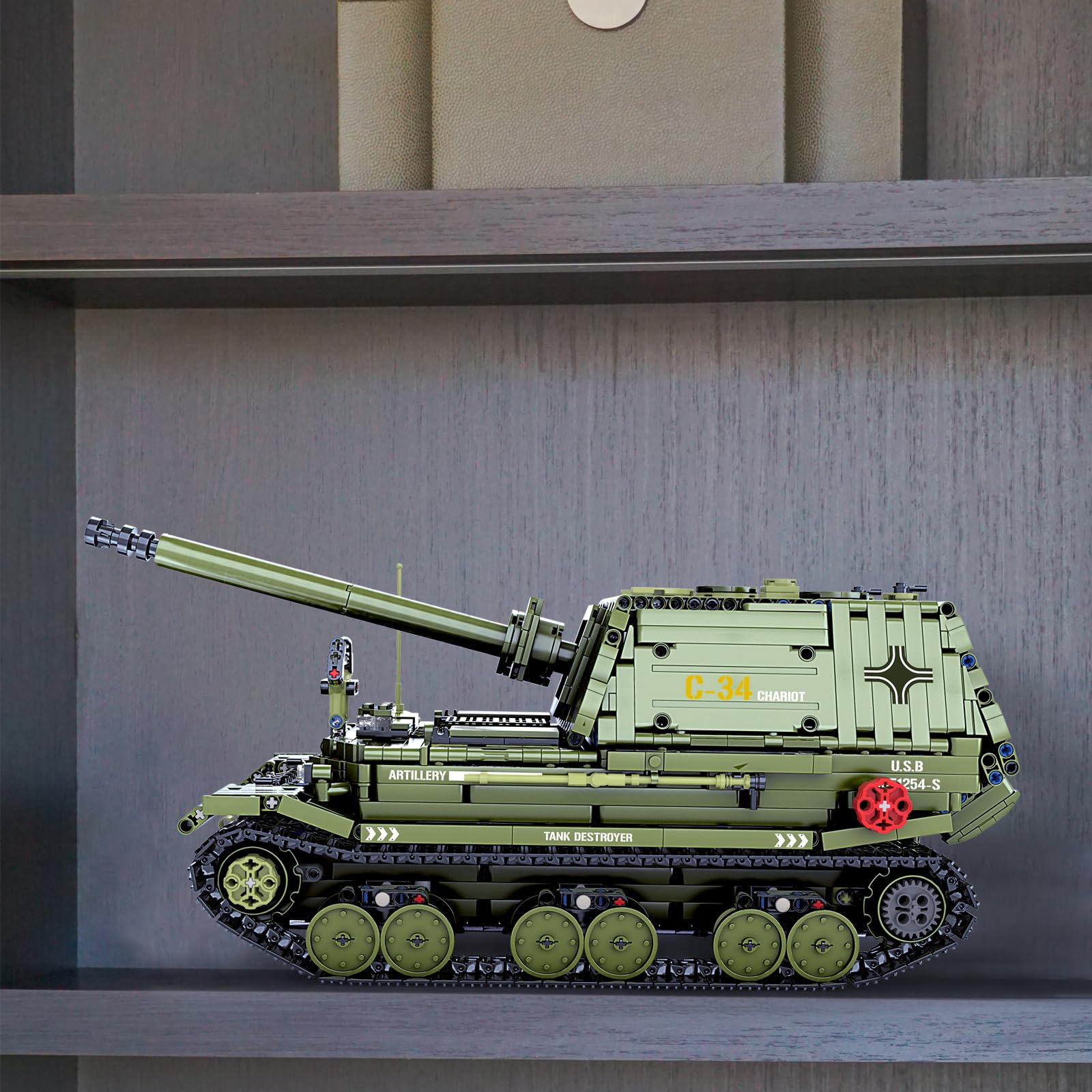 JMBricklayer Military Tank Destroyer Building Kit - 2,436-Piece WW2 Army Battle Truck Model Set for Adults & Teens | Historical Collection Display | Perfect for War History Enthusiasts & DIY Builders | Great Gift for Birthday & Christmas
