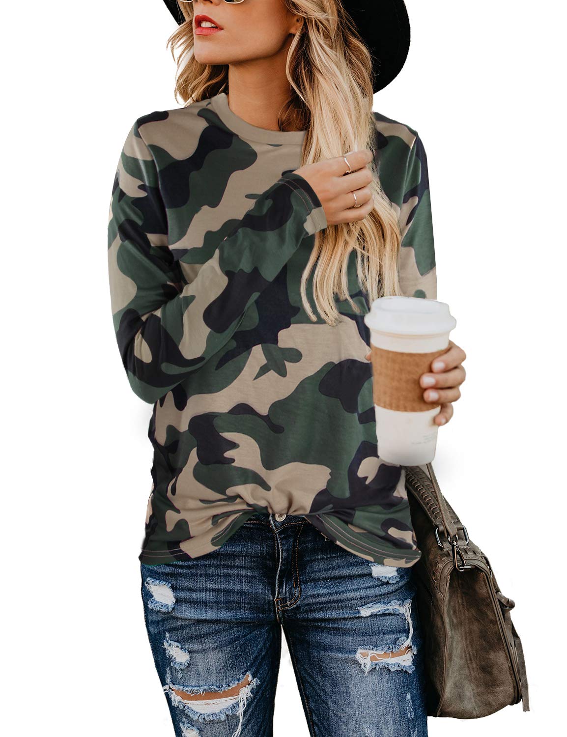 BMJL Women's Casual Leopard Print Long Sleeve T-Shirt - Cute Graphic Blouse for Everyday Wear | Perfect for Work, Dating & Weekend Outfits