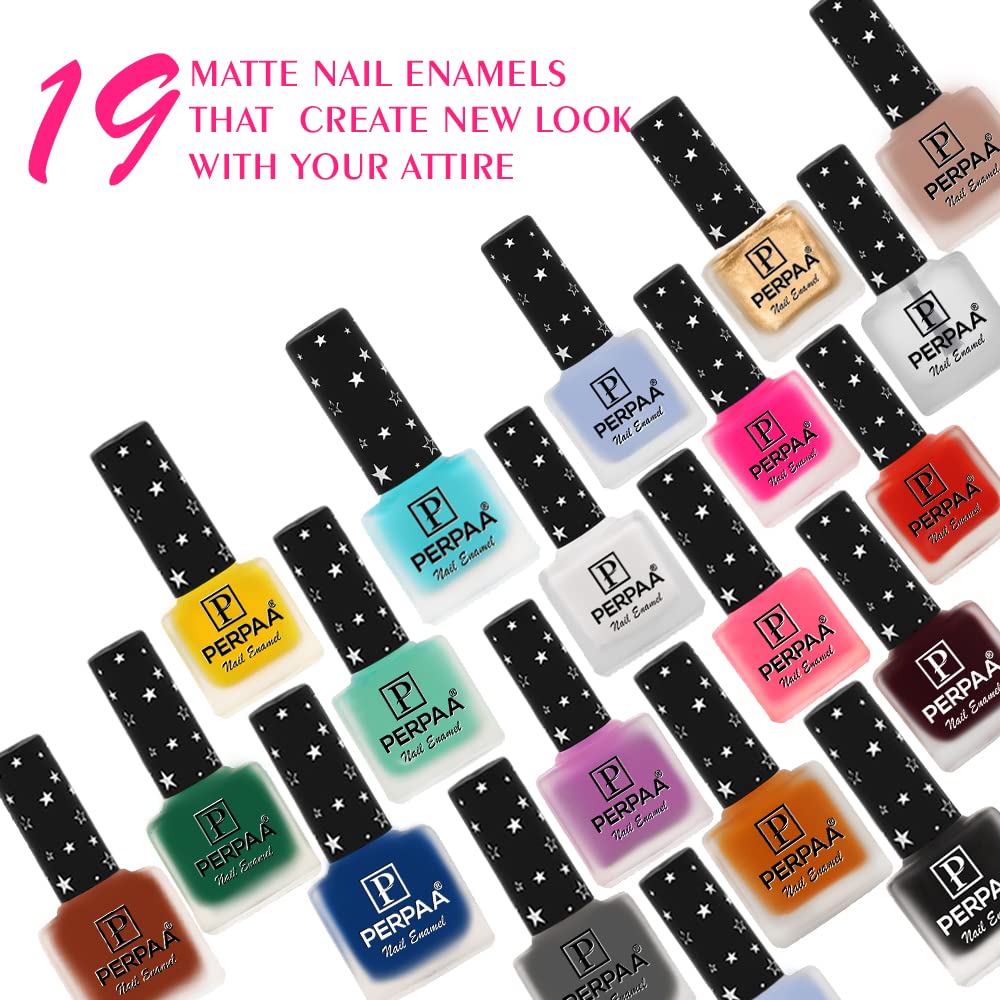 PERPAA® Super Matte Quick-Dry Nail Polish Set - 12 Long Lasting Chip Resistant Nail Paints for Women (6ml Each, Multi-Color Combo No.3) - Perfect for Daily Wear, Parties, and Special Occasions