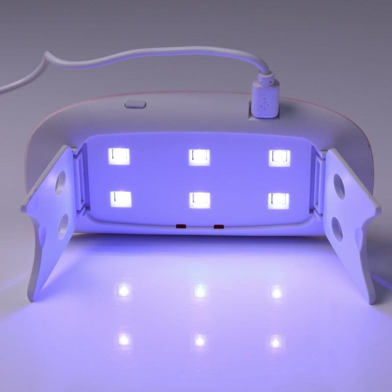 6W Mini UV LED Nail Lamp for Gel Polish - Portable Pink Nail Dryer for Home & Salon Use - Perfect for Manicures, Pedicures & Nail Art