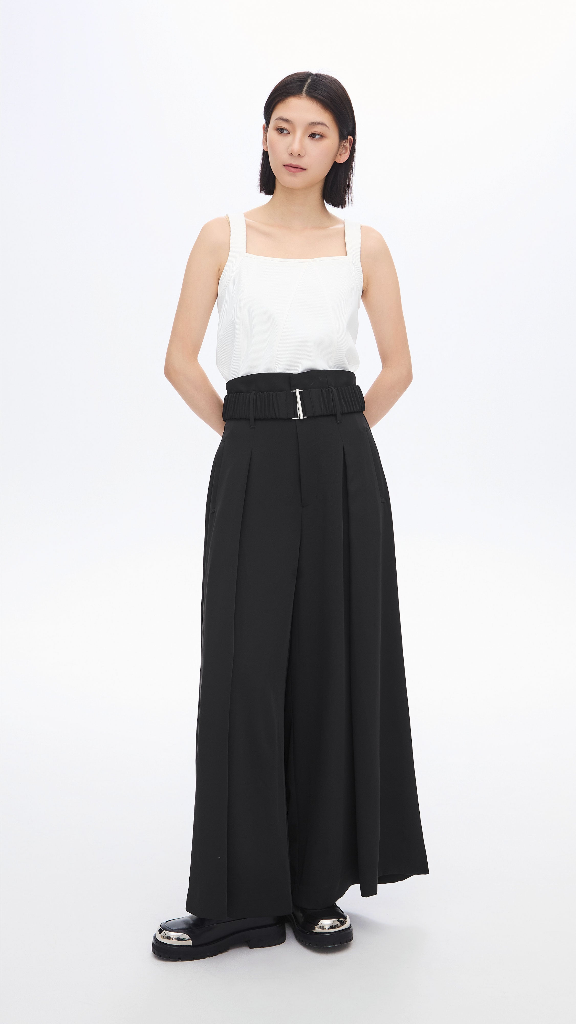 High Waist Wide Leg Pants for Women - Stretchy Comfortable Trousers with Pockets | Office, Casual & Travel Outfit | Plus Size Available