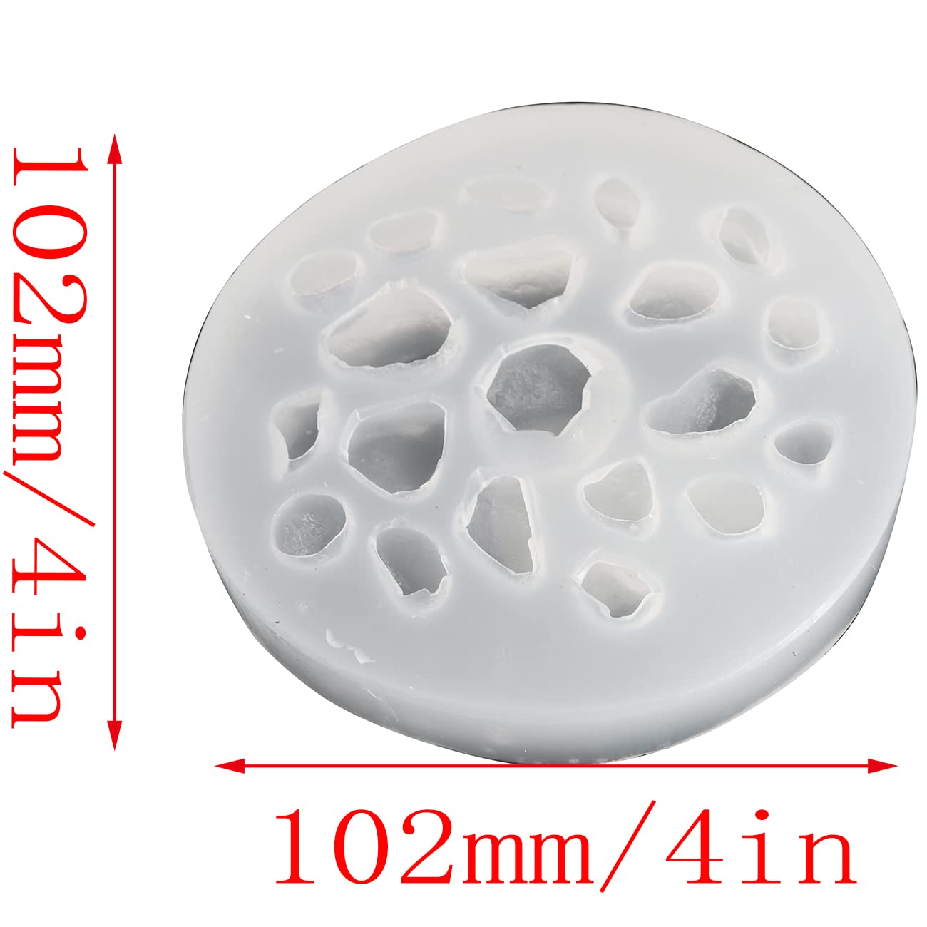 LQ Industrial 20-Cavity Silicone Stone Molds for DIY River Pebble & Irregular Stone Making - Perfect for Concrete, Resin, Plaster Crafts, Garden Decor and Home Improvement Projects
