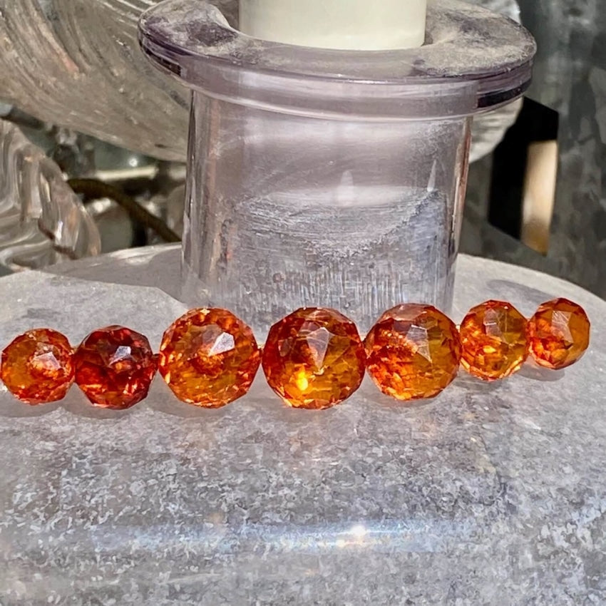 Vintage Bar Pin with 7 Faceted Genuine Baltic Amber Stones - Elegant Jewelry for Women, Perfect for Weddings, Parties & Special Occasions