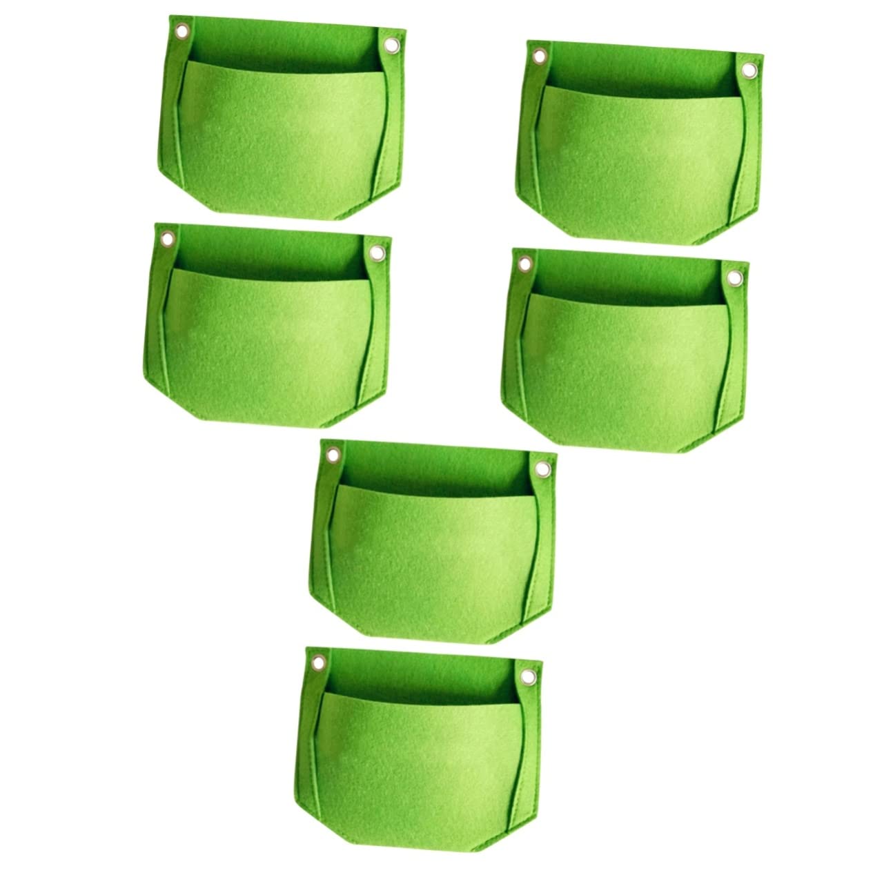 6-Pack Garden Growing Bags - Breathable Felt Fabric Plant Pots for Vertical & Hanging Gardening - Outdoor Grow Bags for Vegetables, Flowers, Potatoes - Perfect for Balcony, Patio & Small Space Gardening