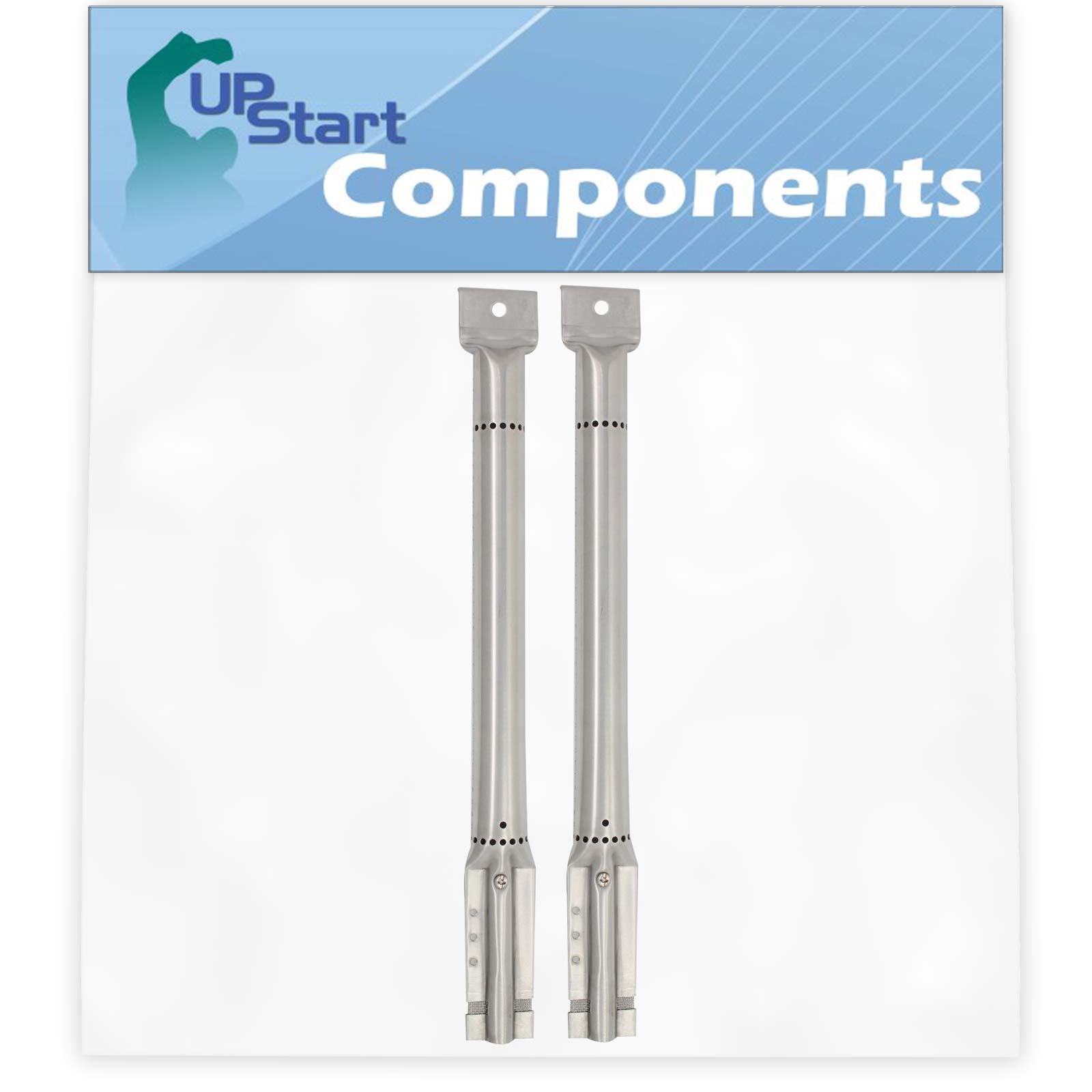 UpStart Components 2-Pack Stainless Steel BBQ Gas Grill Tube Burner Replacement Parts - Compatible with Uberhaus 780-0003 Barbeque Grill | Durable Burners for Outdoor Cooking, Backyard BBQs & Patio Parties