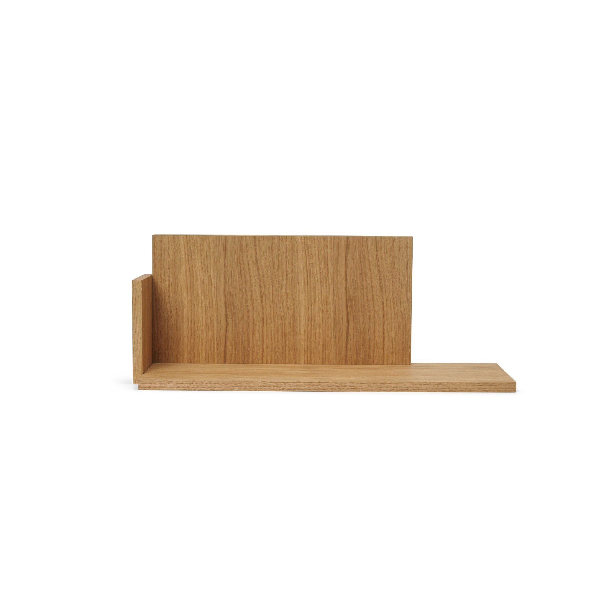 FERM LIVING Stagger Shelf - Oiled Oak Low Profile Wall Shelf for Living Room, Bedroom & Office Storage | Modern Scandinavian Design
