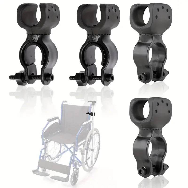 Adjustable Walking Stick Holders for Wheelchairs & Mobility Scooters - Secure Cane Storage Solution for Elderly & Disabled Users at Home or Outdoors