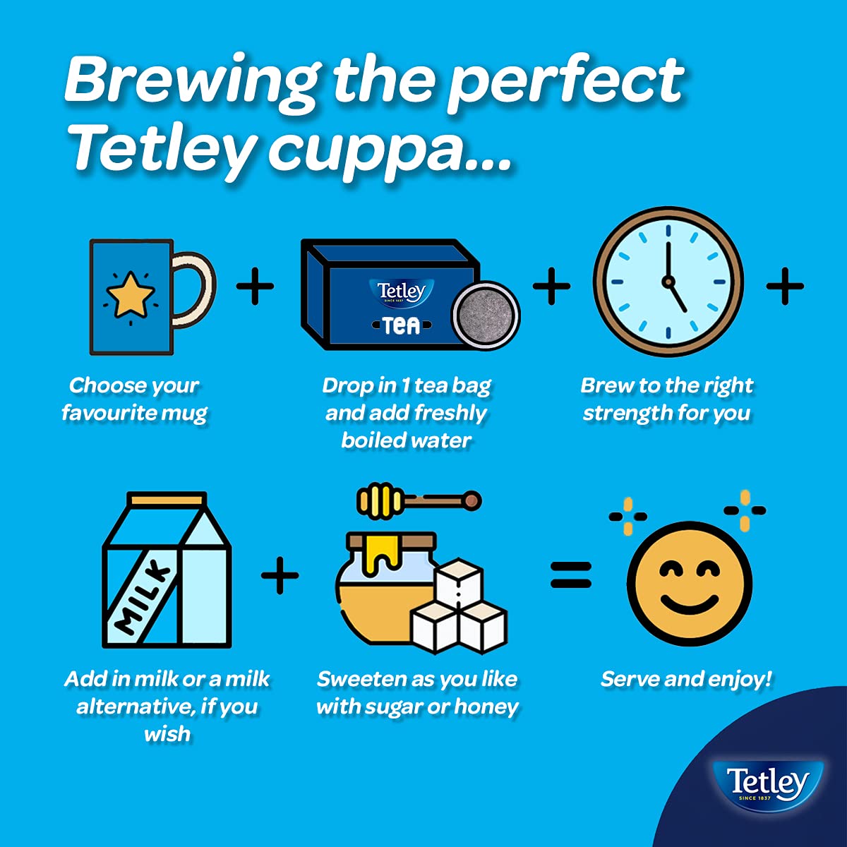 Tetley Original Decaf Tea Bags - 6 Packs (960 Count) | Caffeine-Free Black Tea for Relaxation & Evening Enjoyment | Perfect for Home, Office & Gift Giving
