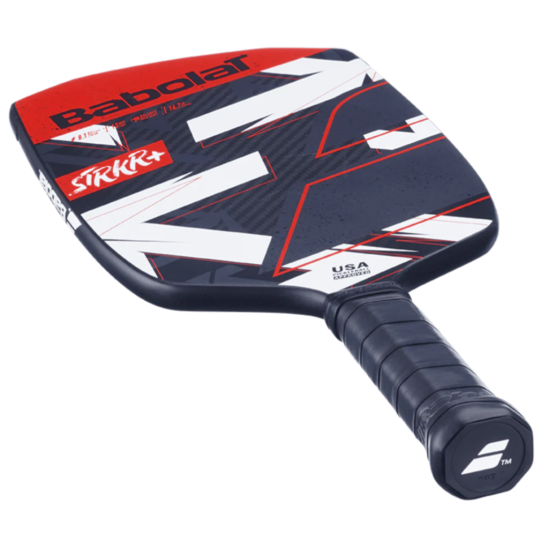 Babolat STRKR+ Pickleball Paddle - Carbon Fiber Face, Cushion Grip, Lightweight Design [Black/Red] | Perfect for Competitive Play & Recreational Games