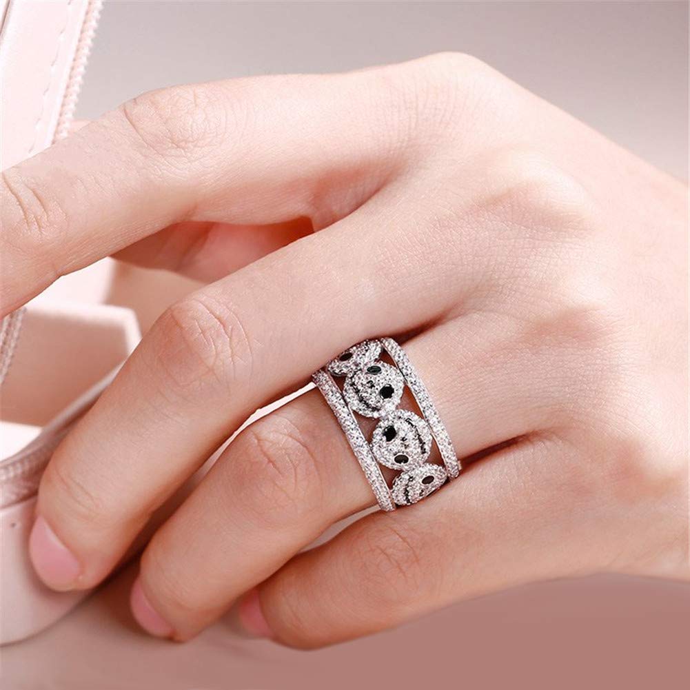 Jeulia Nightmare Before Christmas Wedding Band - 925 Sterling Silver Jack Skellington Skull Ring with CZ Solitaire & Side Stones | Halloween Jewelry, Christmas Gift, Birthday Present for Fans | Perfect for Cosplay, Themed Weddings & Holiday Celebrations