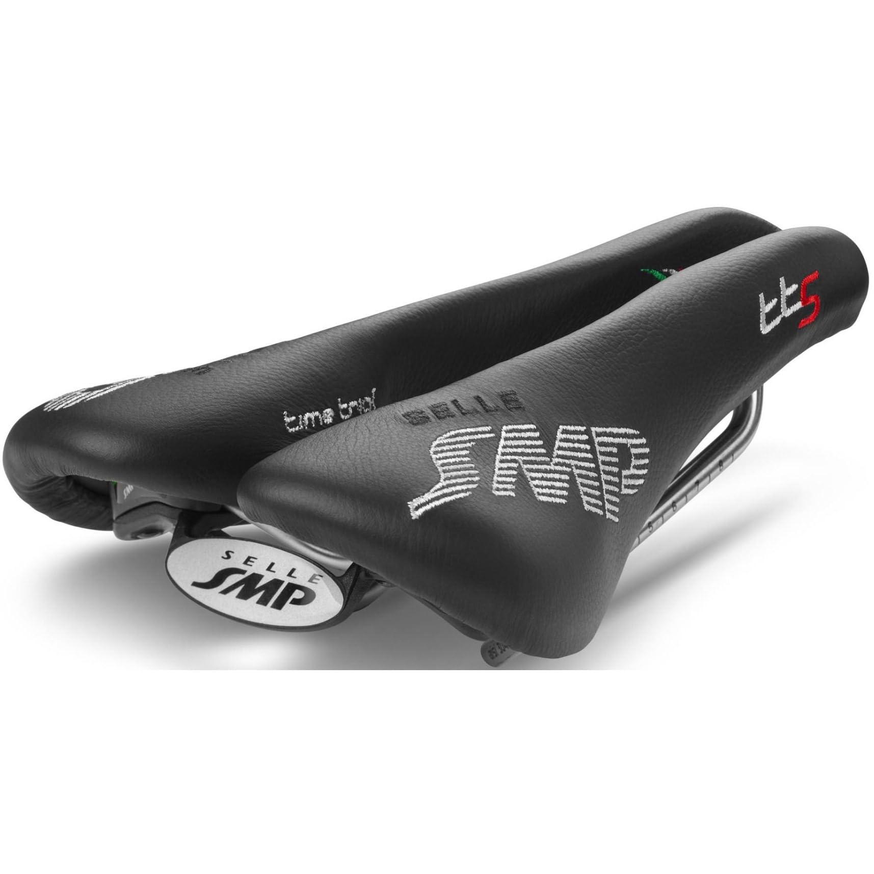Selle SMP Unisex T5 Bike Saddle - Comfortable Cycling Seat for Road & Mountain Bikes - Perfect for Long Distance Rides & Commuting - Black, One Size