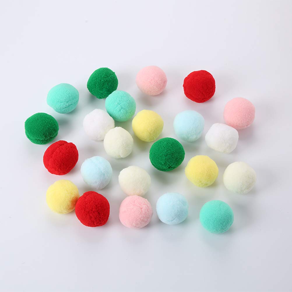 15PCS Cat Toy Balls with Fluff - Interactive Cat Yarn Scratching Toys for Indoor Kittens, Pompon Balls & Rattle Pet Toys for Training & Teasing - Perfect for Playtime, Exercise & Bonding with Your Feline Friend