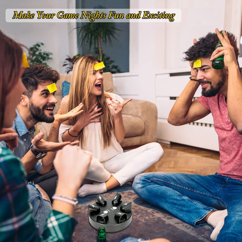 YEIBOBO Electric Shock Roulette Party Game - Fun Finger Shock Game for 2-6 Players, Exciting Group Game for Adults & Teens - Perfect for Game Nights, Birthday Parties & Social Gatherings