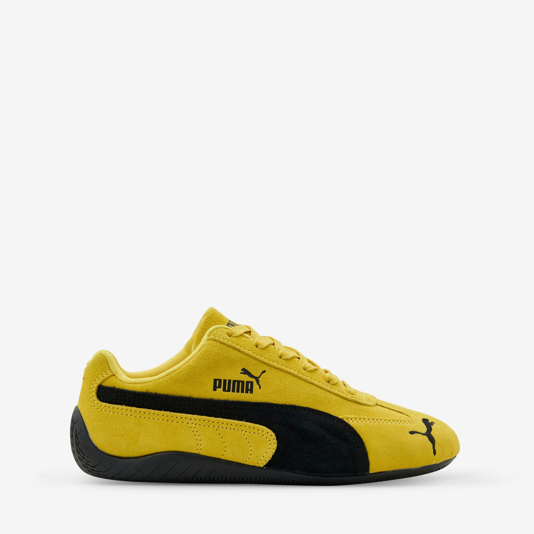 PUMA Speedcat OG Pele Yellow & Black Soccer Cleats - Lightweight Football Shoes for Men - Perfect for Turf, Indoor & Outdoor Matches