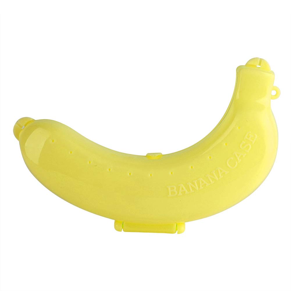 Raguso Cute Banana Storage Box - Yellow Fruit Protector Case for Lunch, Snacks & Kitchen Organization | Durable Banana Holder for Home, Office & Picnic Use