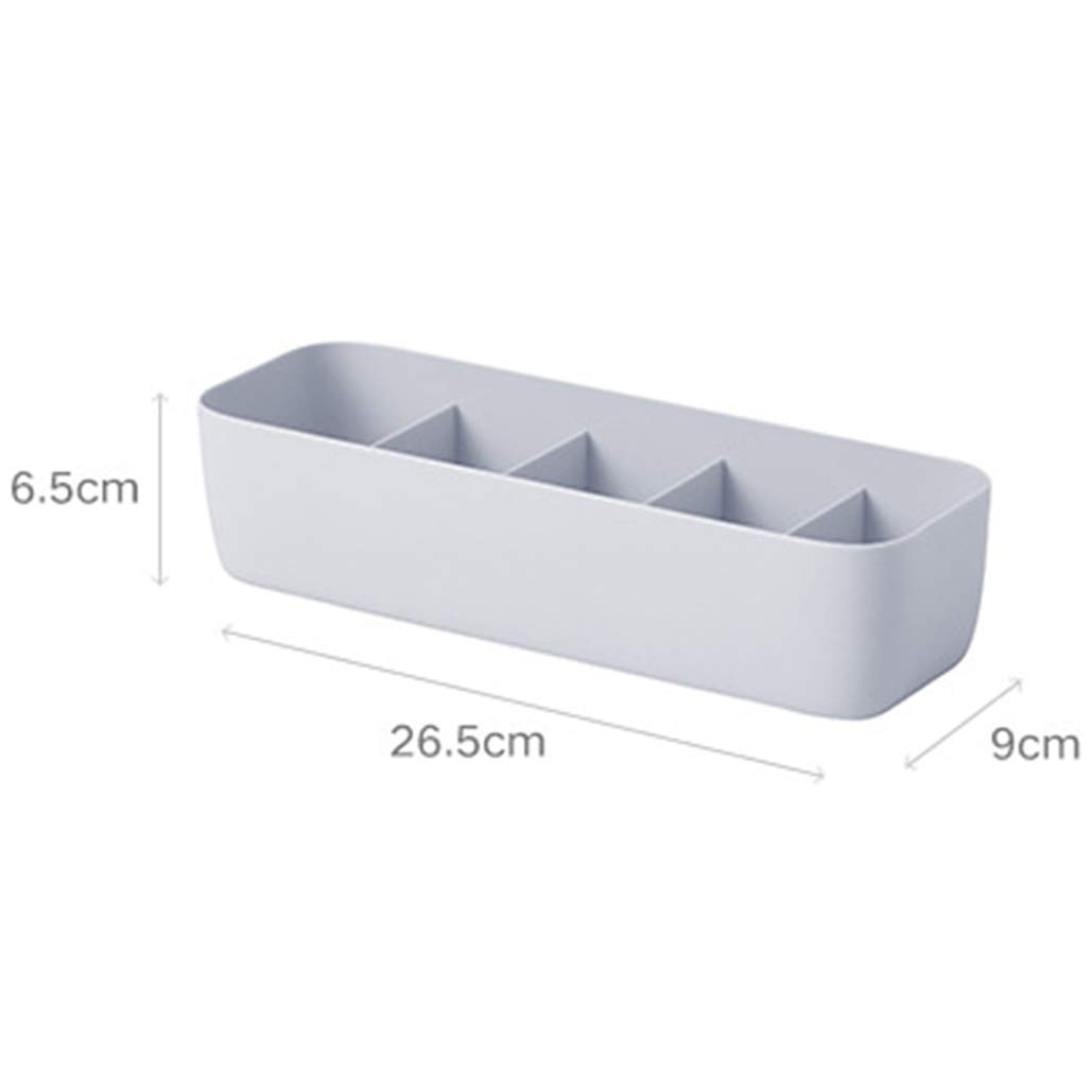 5 Grid Stackable Socks & Underwear Organizer - Grey for Closet Storage