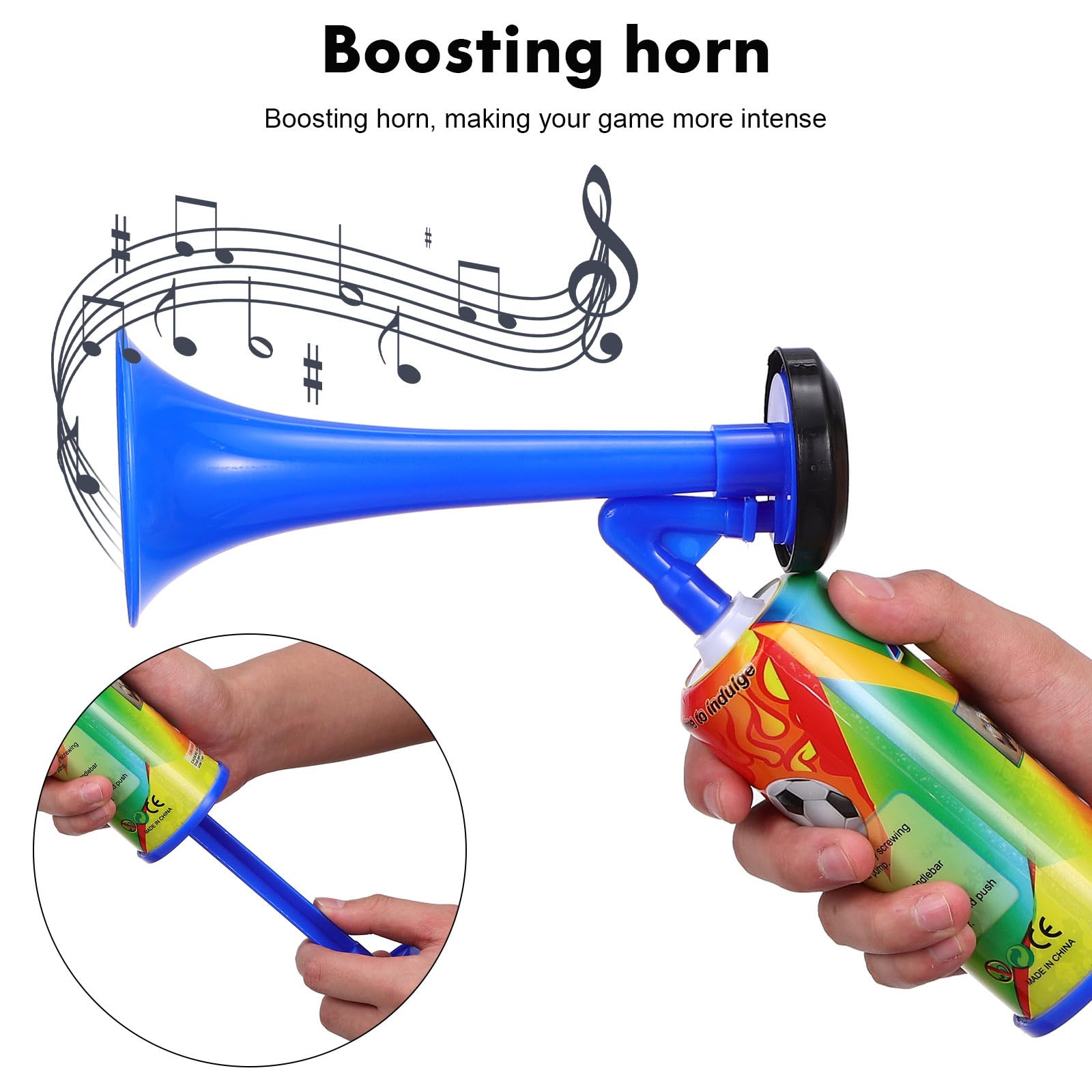 2 Pack Loud Handheld Air Horns for Boating, Sports Events, Birthday Parties & Celebrations - Perfect Noise Makers for Outdoor Activities, Emergency Signaling & Crowd Cheering