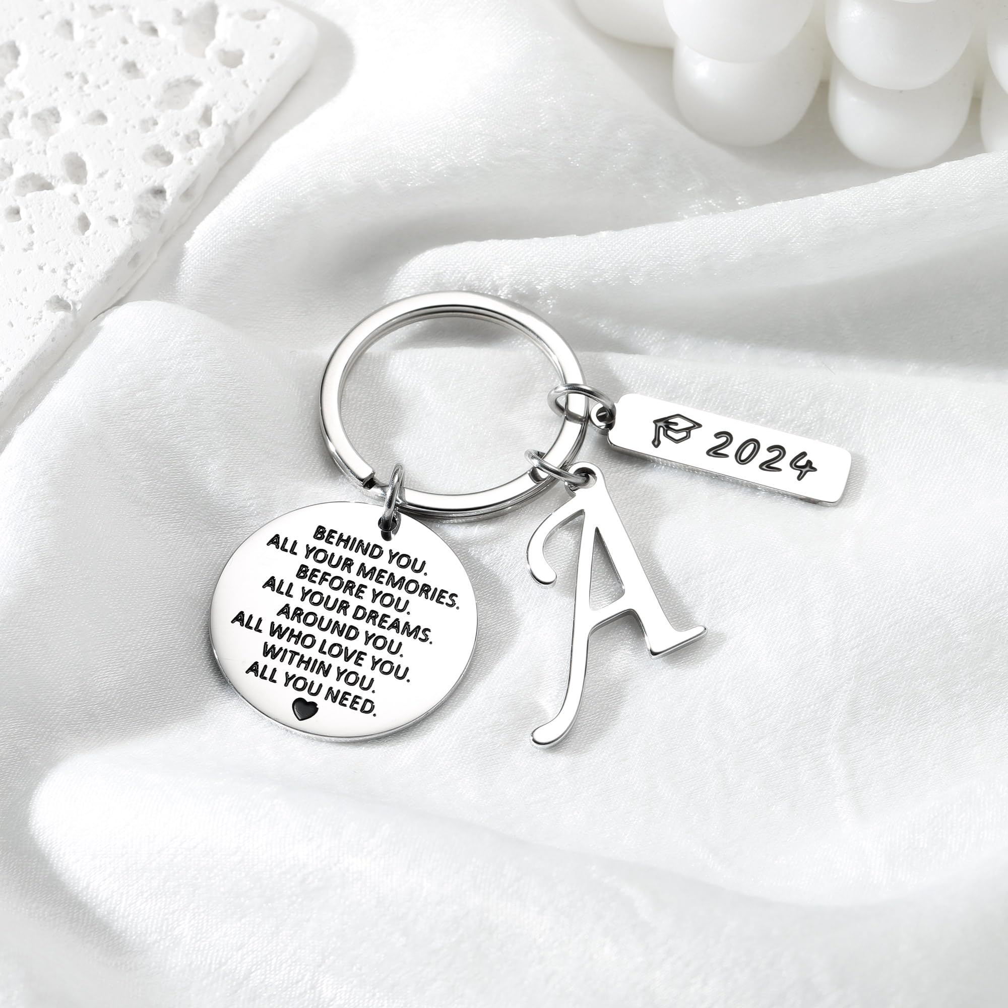 2024 Graduation Keychain for Her & Him - Personalized Class of 2024 High School & College Gift for Teen Girls & Boys | Perfect Graduation Party Favors & Keepsakes