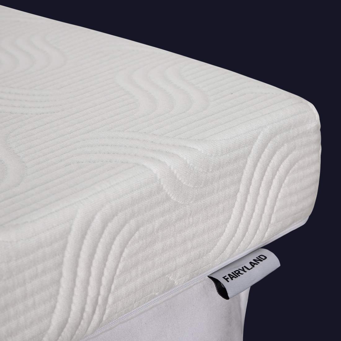 FAIRYLAND 3 Inch Cooling Memory Foam Mattress Topper Queen Size - Pressure Relief Bamboo Fiber Cover for Back Pain & Hot Sleepers - Perfect for Bedroom, Guest Room & Dorm Comfort Upgrade