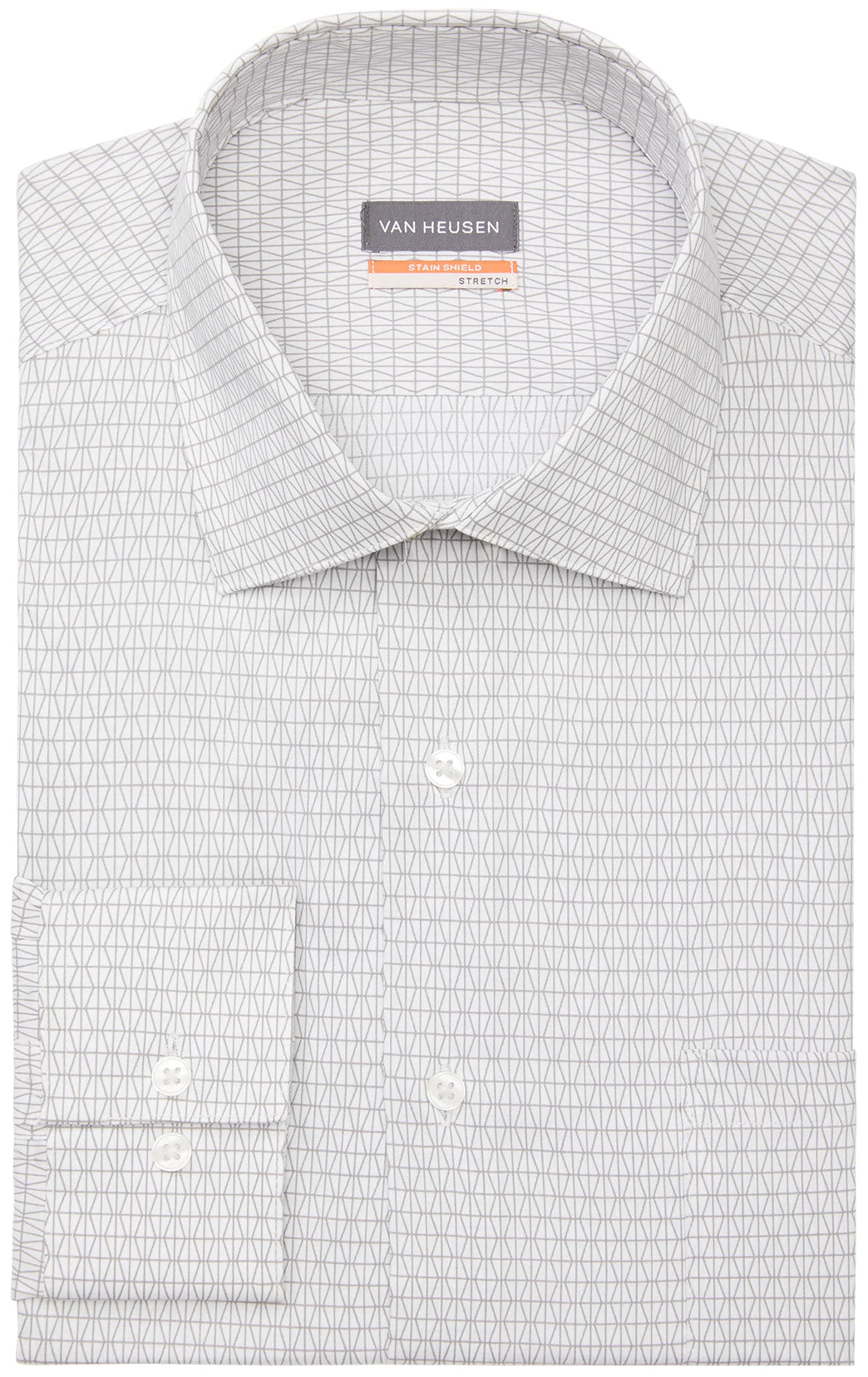 Van Heusen Men's Big & Tall Dress Shirt - Stain Resistant, Stretch Comfort, Formal Business Shirt for Office, Wedding & Professional Events