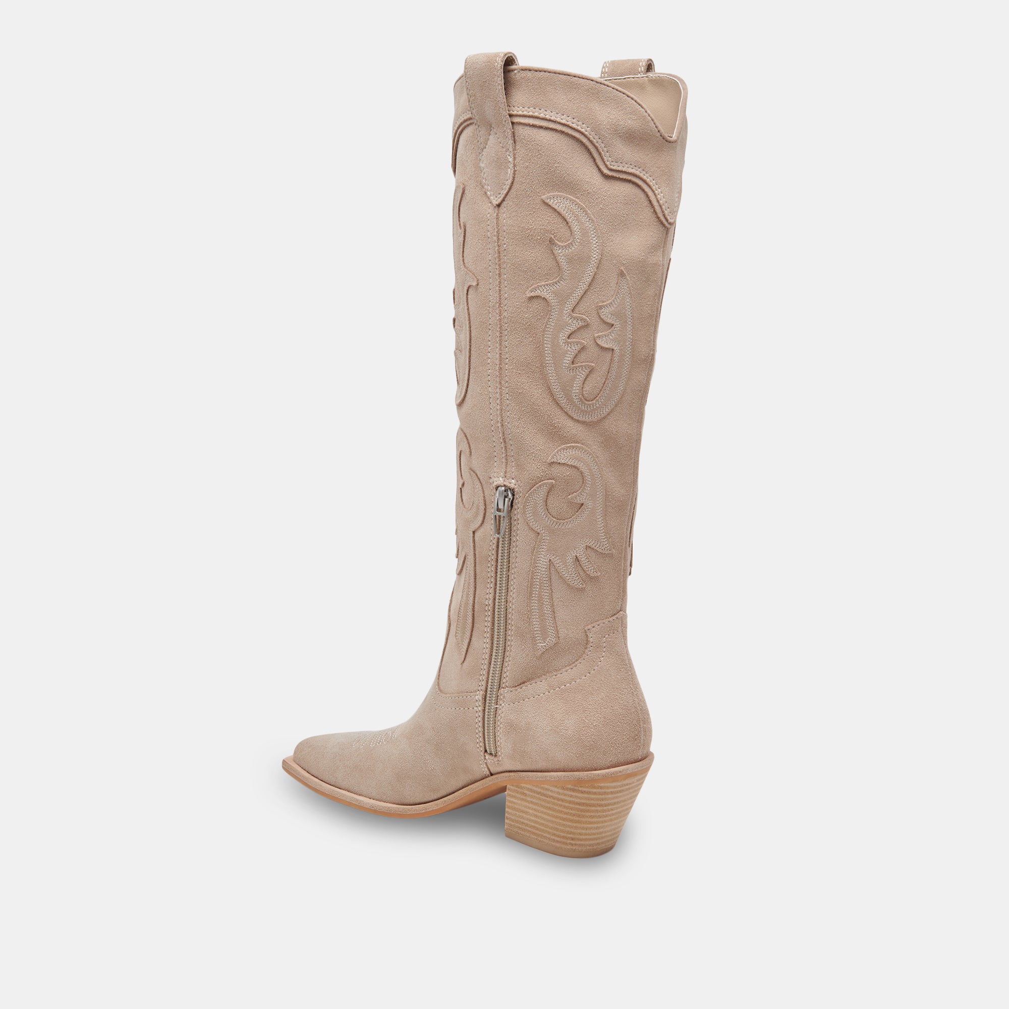 SAMSIN Women's Taupe Suede Boots - Comfortable Ankle Booties for Fall & Winter | Casual, Office & Outdoor Wear